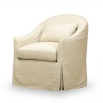 Becky Slipcovered Swivel Chair in Tribecca Natural