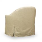 Becky Slipcovered Swivel Chair in Tribecca Natural