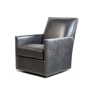 Dexter Swivel Chair in Cortina Black