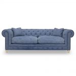 Greenwich 96" Sofa in Desi Blue Denim