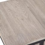 Coastline End Table in Natural Gray and Matte Black