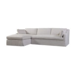 Dune Slipcovered Sectional LAF Chaise/RAF Loveseat in Floris Linen (Performance Fabric)