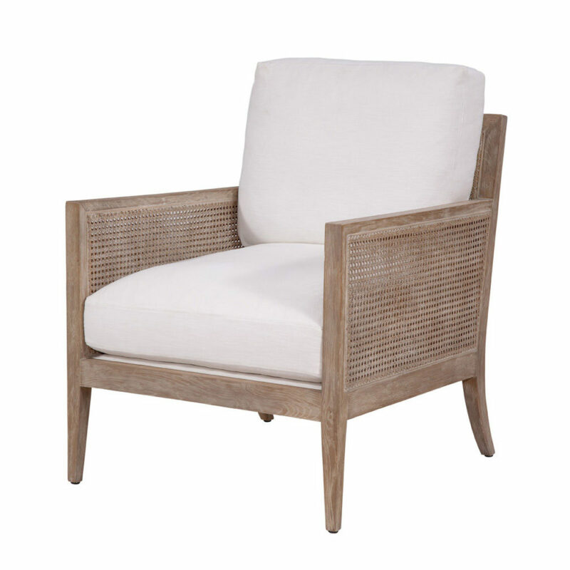 Bakersfield Chair in Bergamo Vanilla in Natural Gray