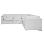 Burbank Sectional Square Version in Chloe Ice (Performance Fabric) 5pc As Shown